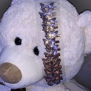 Gold Butterfly Hair Clips